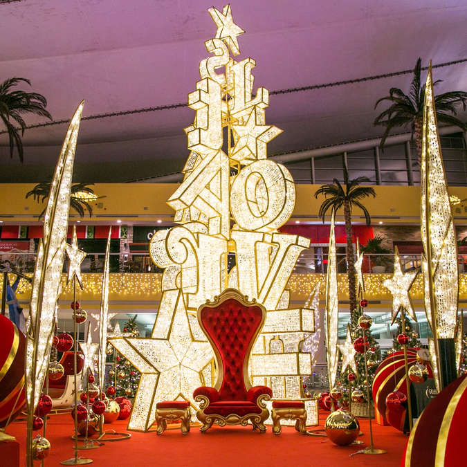 XXL illuminated XMAS letter tree 820cm