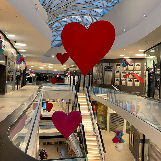 3D inflatable heart to hang 300cm