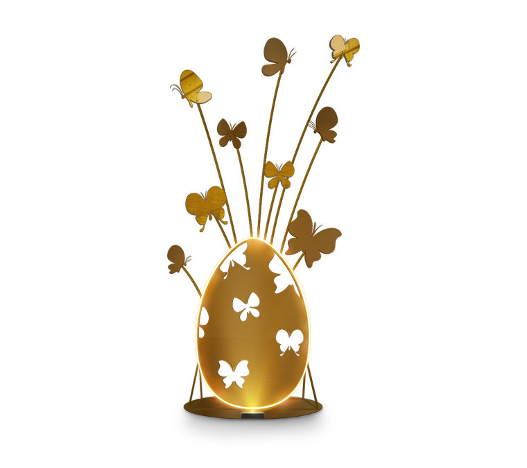 Œuf de Pâques géant lumineux & papillons