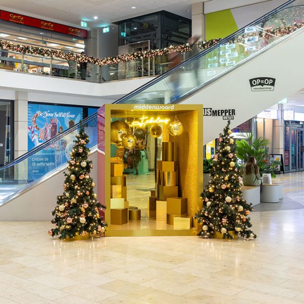 InstaBox Noël dorée - décor instagrammable